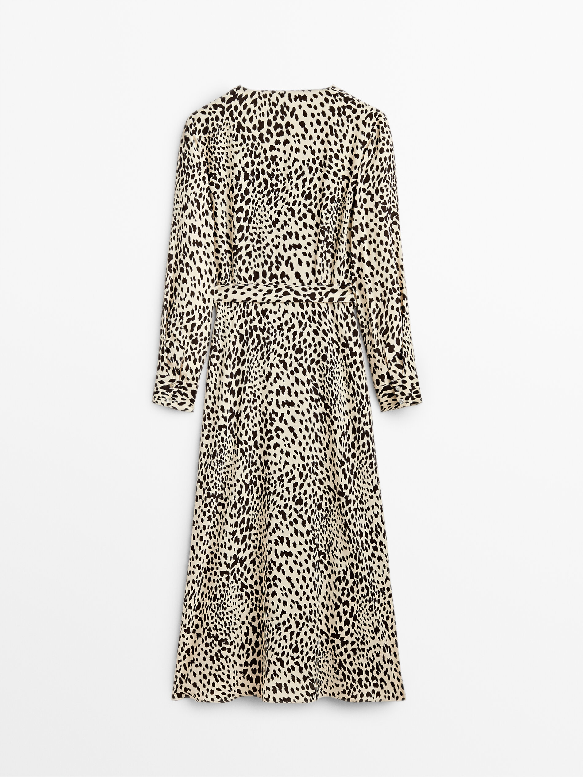 Long animal print dress - Massimo Dutti ...
